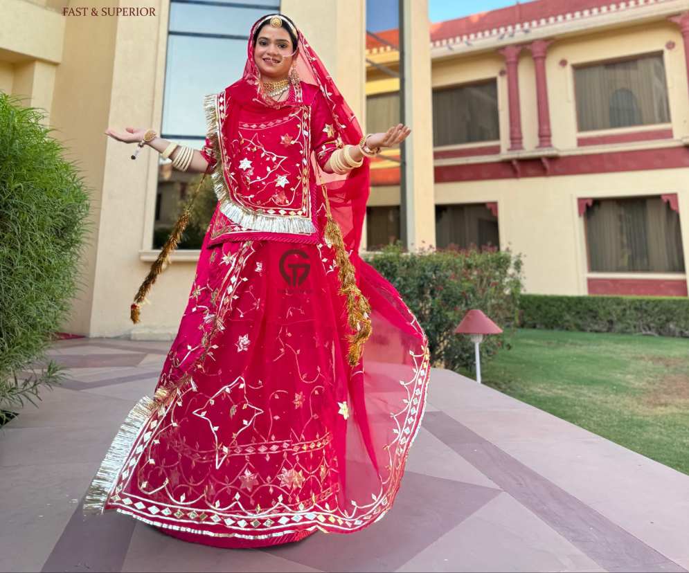 Cherry Rani colour royal Rajwadi Poshak