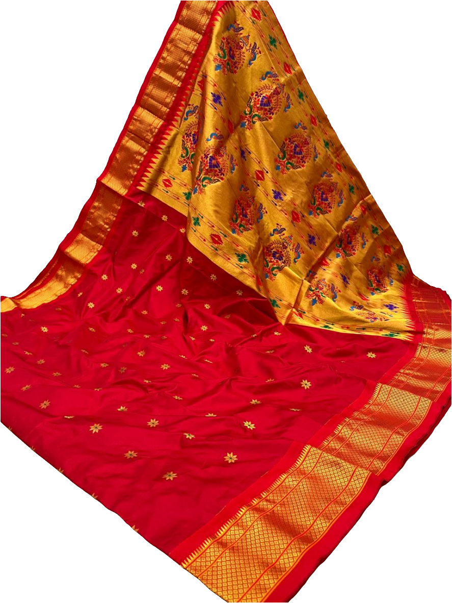 Kadiyal Border Pure Silk Paithani saree