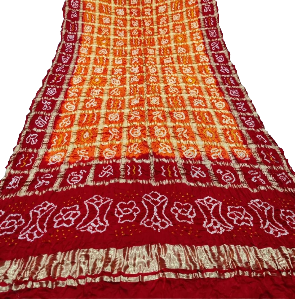 Pure Gaji Silk Bandhej Ghatchola Dupatta ✨️