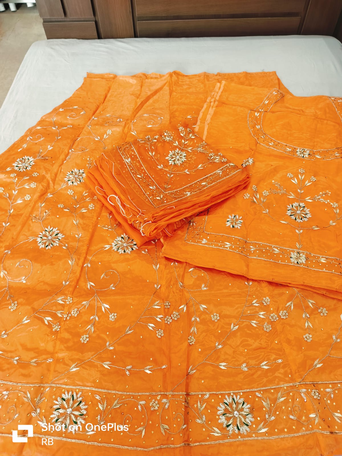 Jardoji moti hand work Rajputi poshak