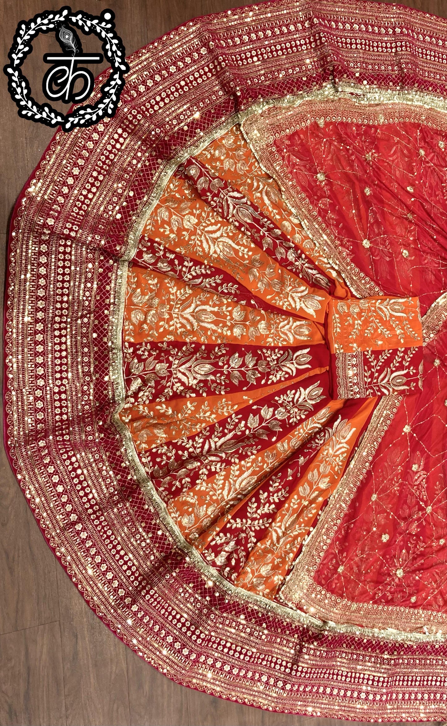 DESIGHNER 5 MTR GHER beautiful Lehanga poshak