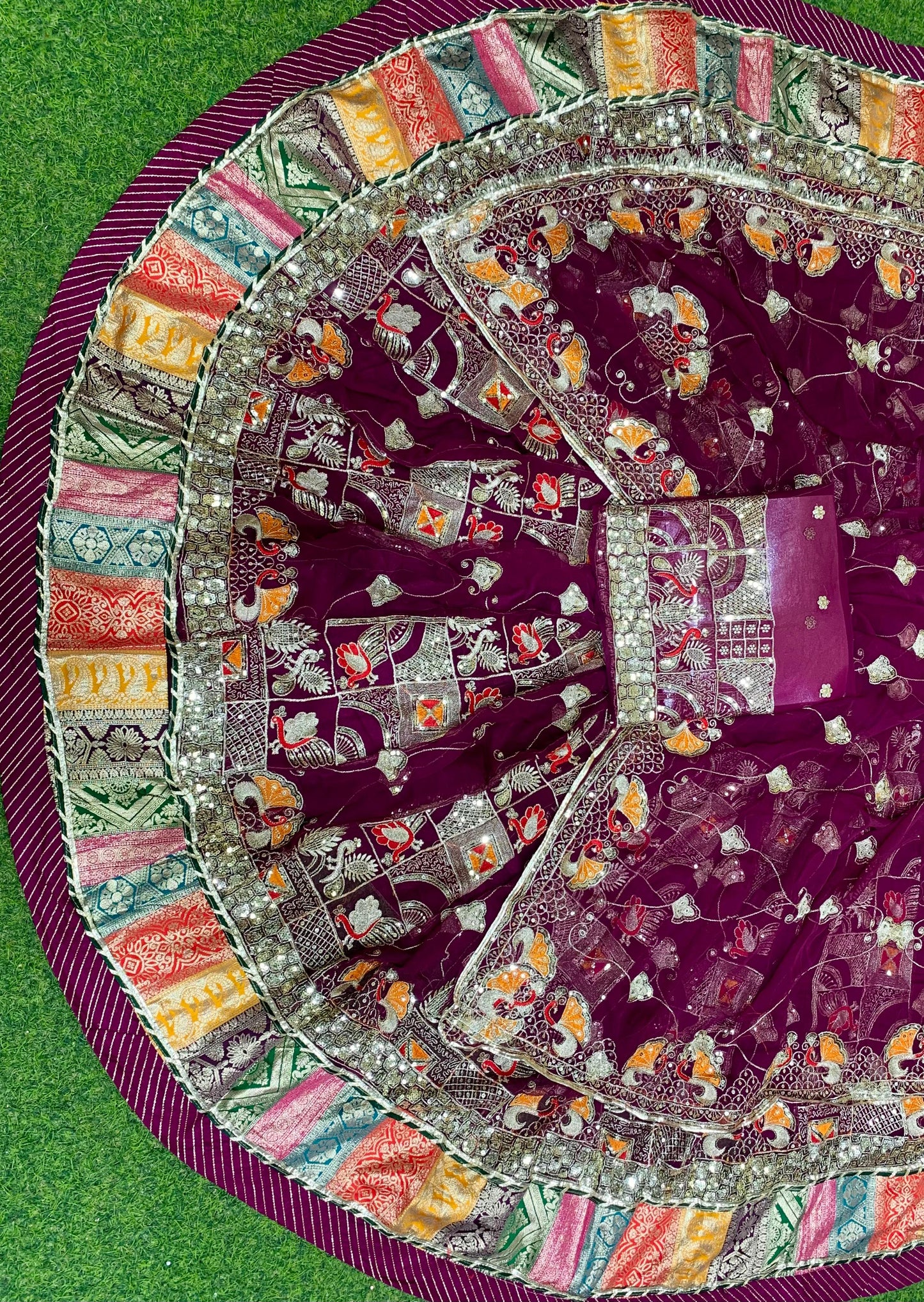 Designer Banarasi work beautiful lengha poshak set
