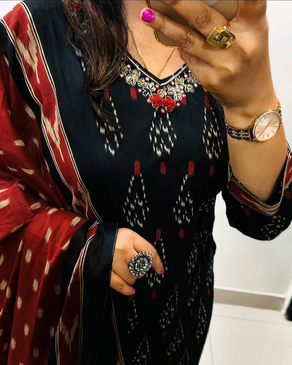 Beautiful cotton embroidery with suqes Heavy Suit set Size - M, L, XL, XXL, 3XL