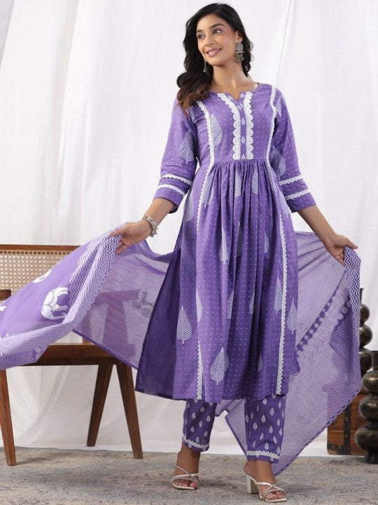 Naira style kurta with pant and dupatta set Size 38 40 42 44