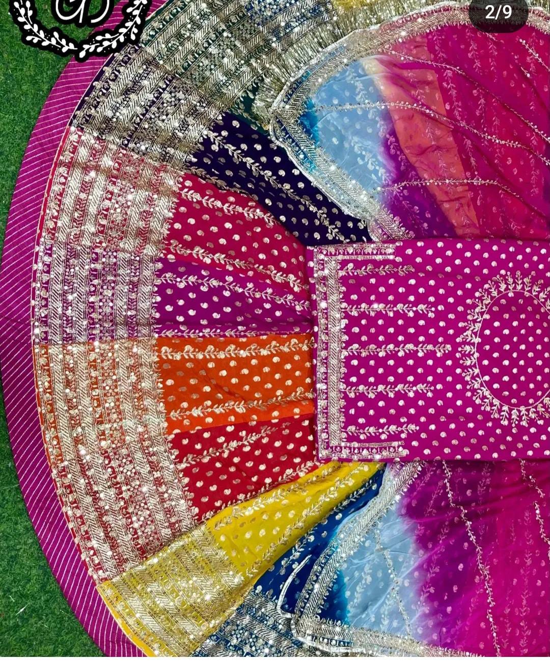 Traditional colorful Rajasthani poshak