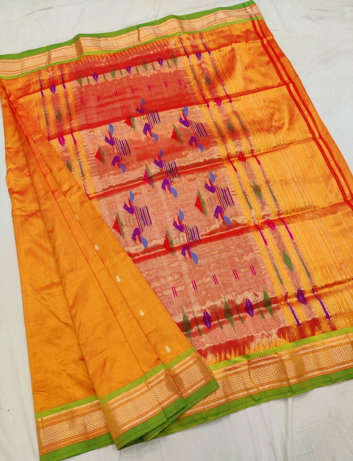 Handloom pure silk Traditional Yeola Paithani Saree