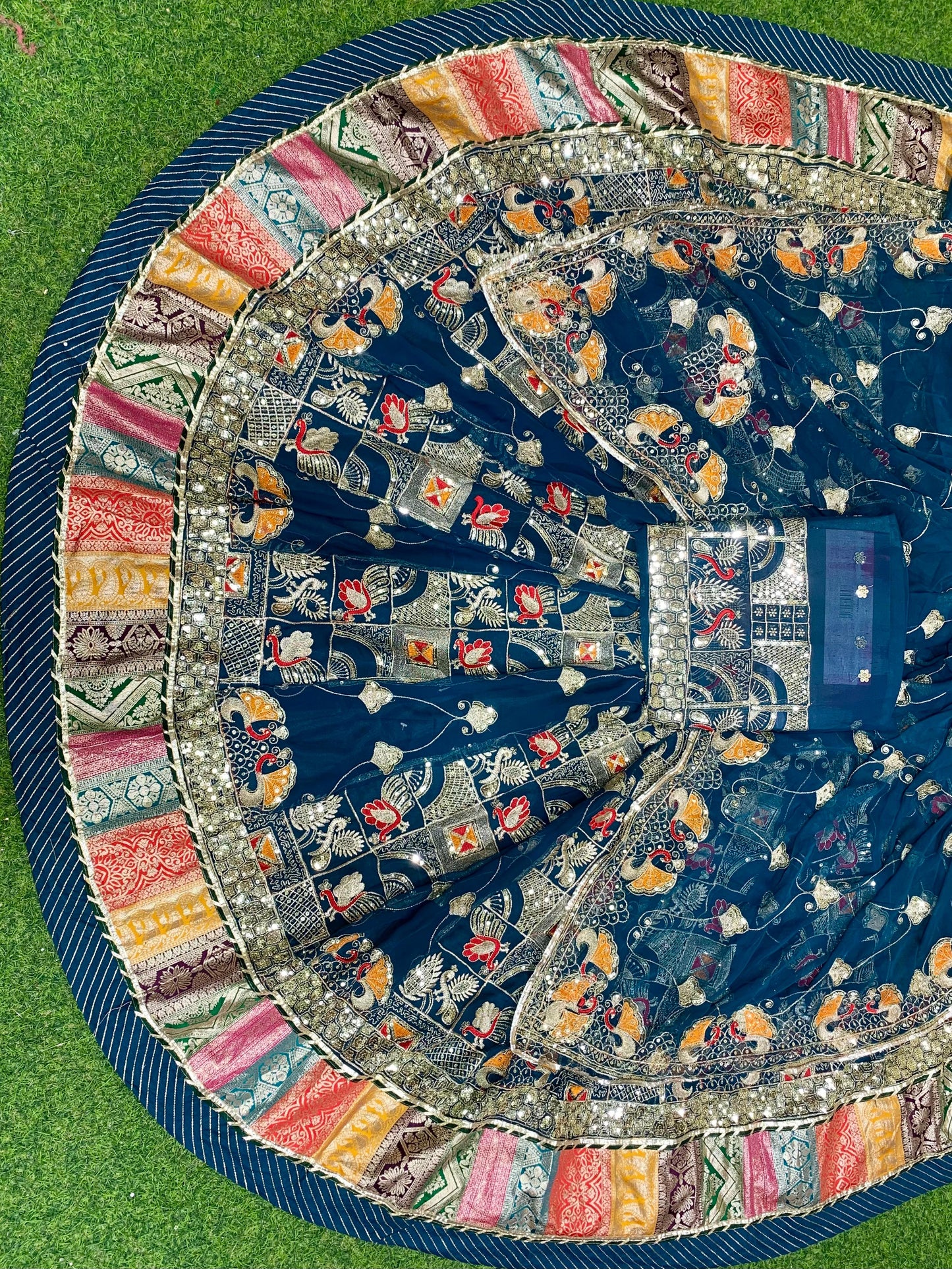 Designer Banarasi work beautiful lengha poshak set