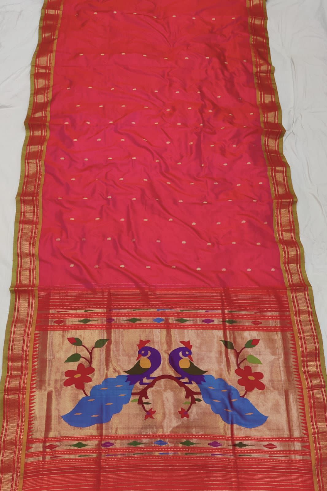 Traditional Handloom Pure Silk Paithani saree