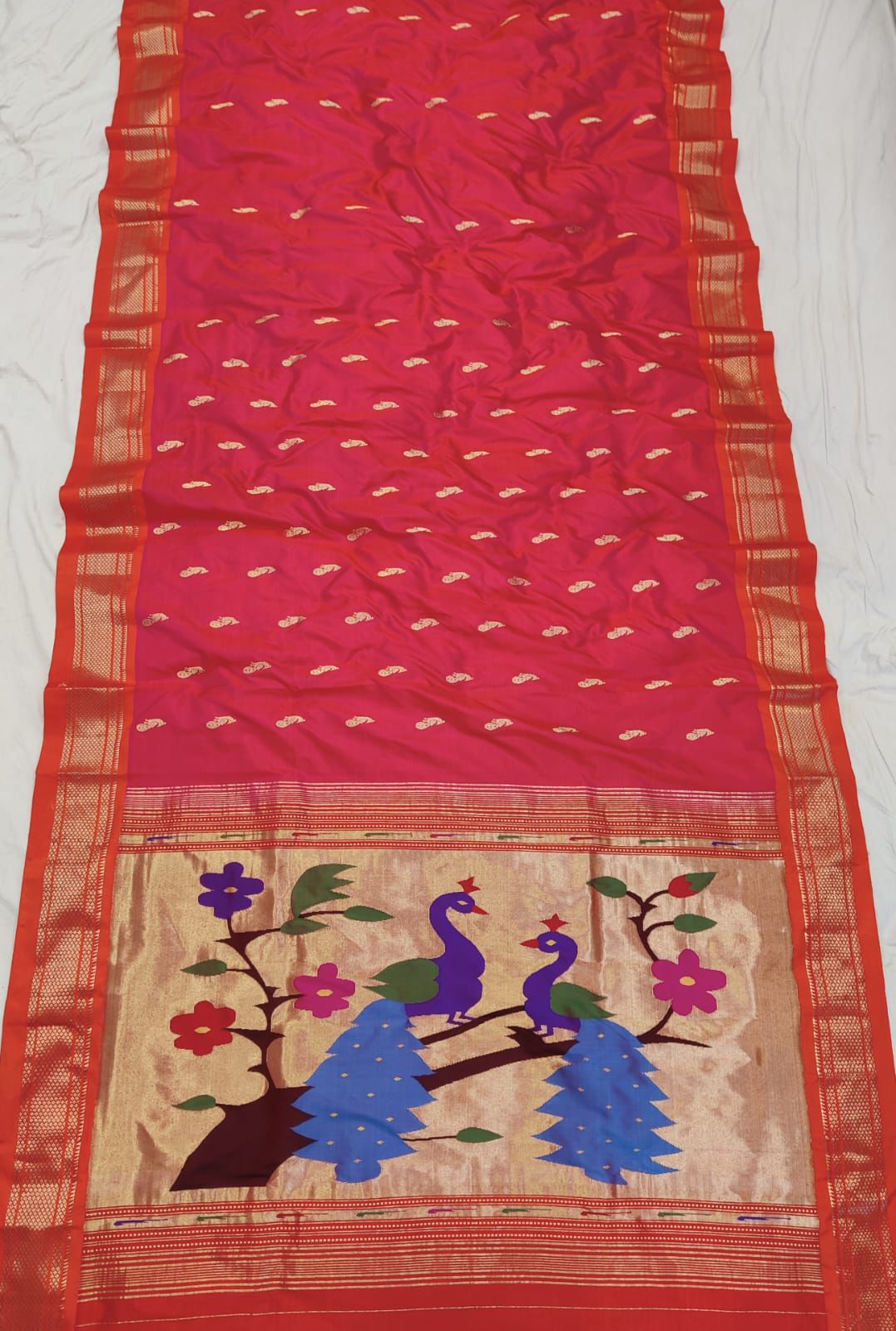 Traditional Handloom Pure Silk Paithani saree