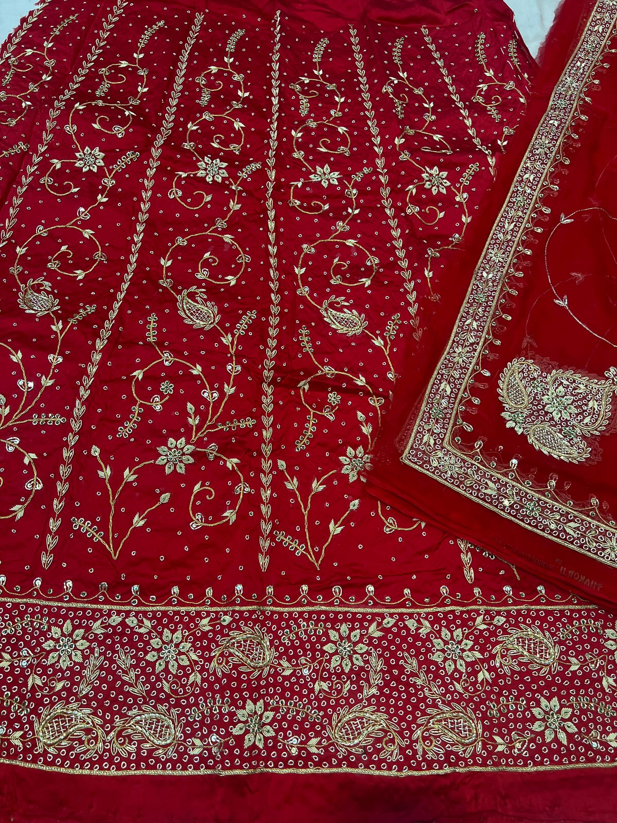 Heavy designer bridal Rajasthani poshak