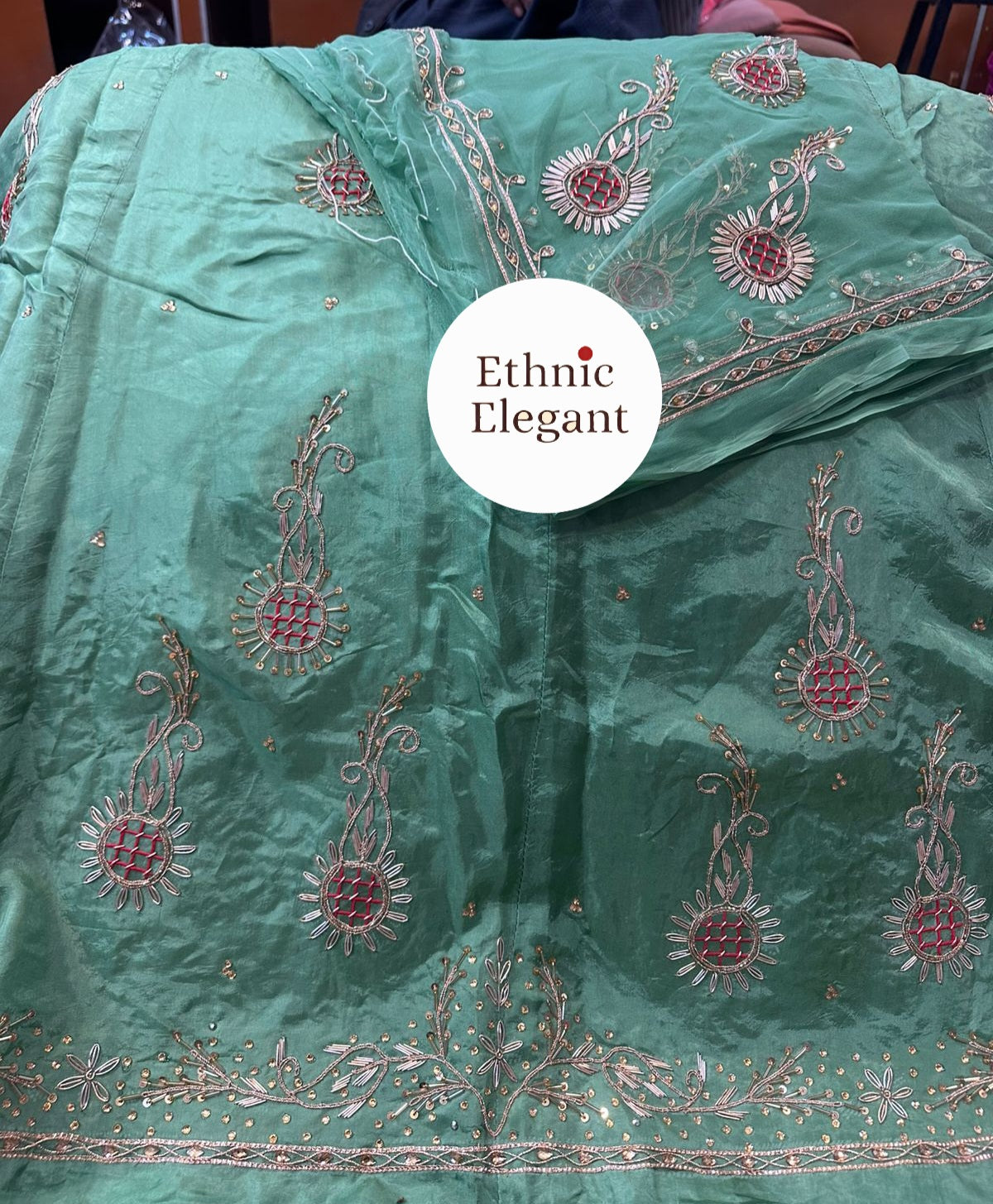 Upada Silk Poshak with Pure Thakurji Odhna | Heavy Dabka & Jardoji Handwork