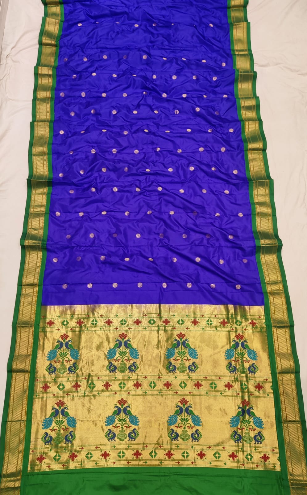 9 yard kadiyal pure silk paithani Saree