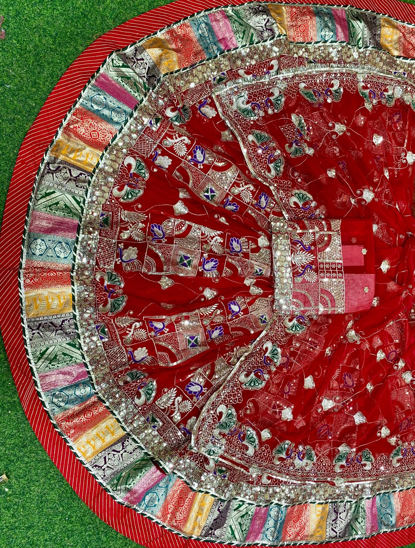 Designer Banarasi work beautiful lengha poshak set