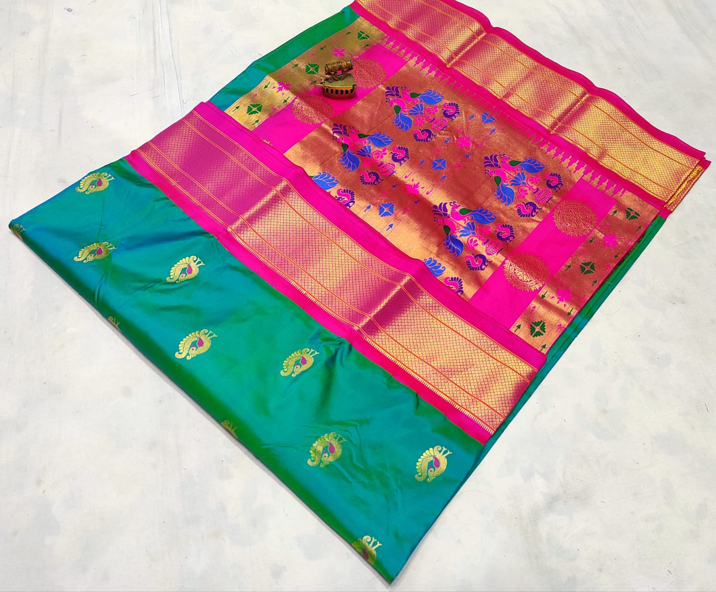 Pure paithani silk saree silk mark certified
