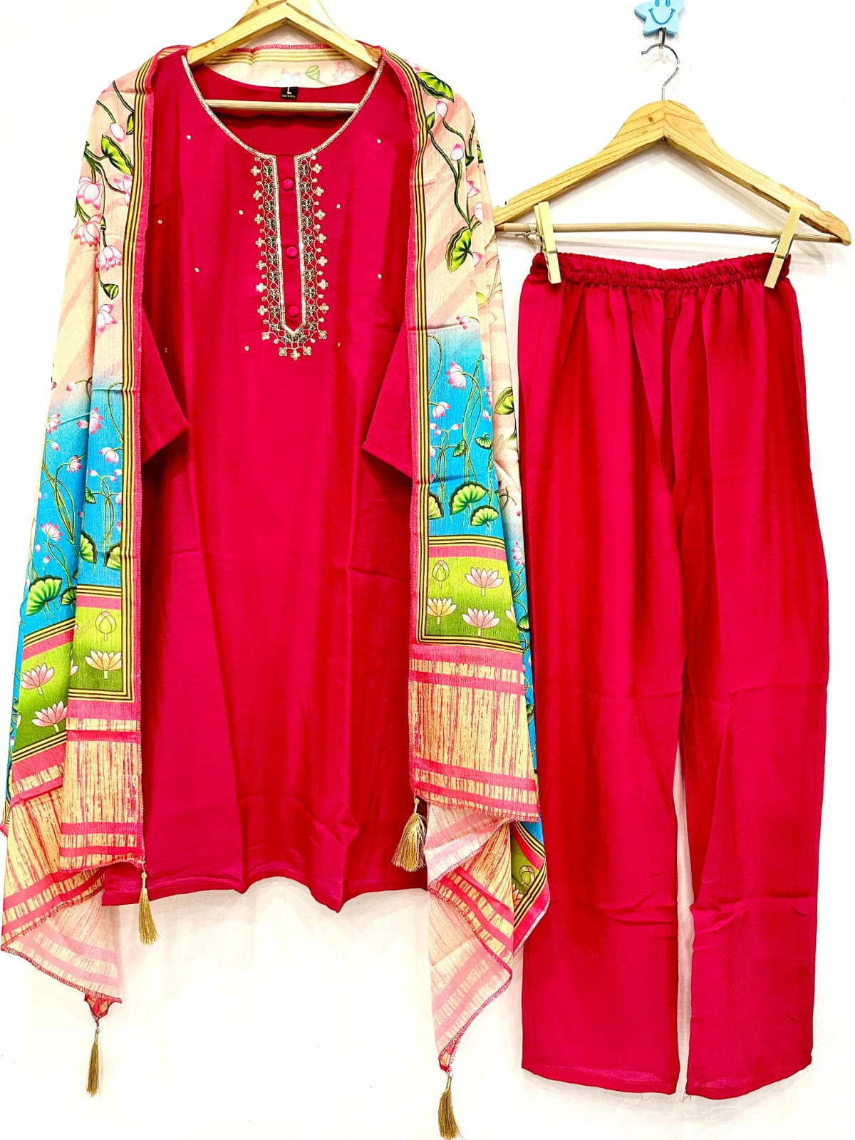 Elegant Chinon Fabric designer festive wear kurti set Sizes : 38, 40, 42, 44, 46*