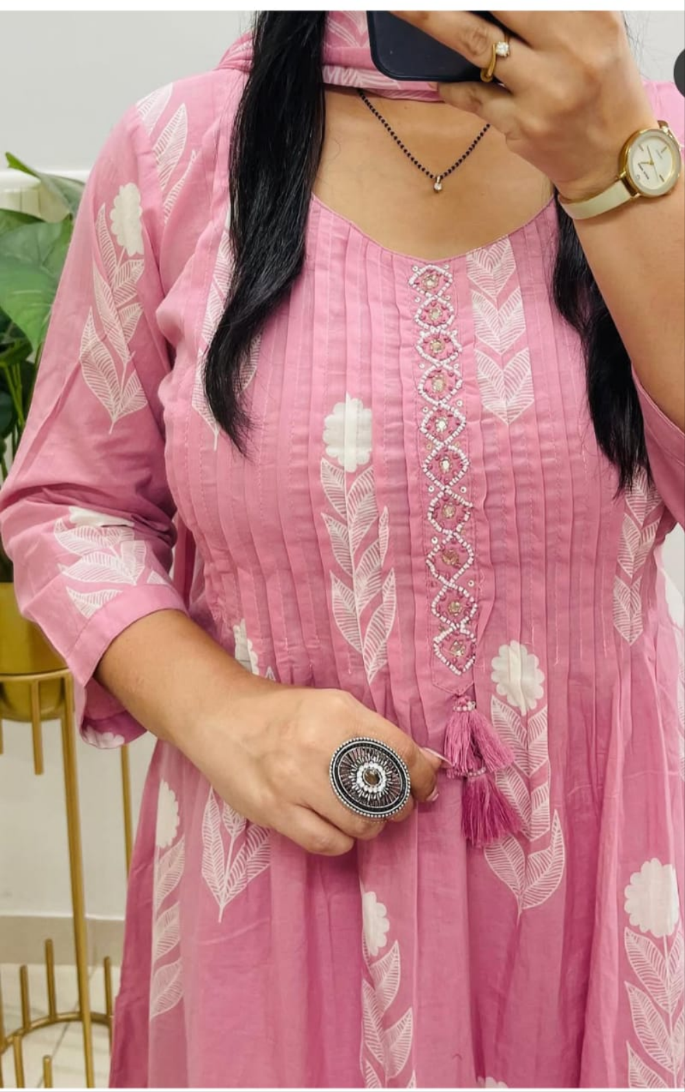 Elegant Partywear Anarkali Kurti set Size 38 40 42 44 46