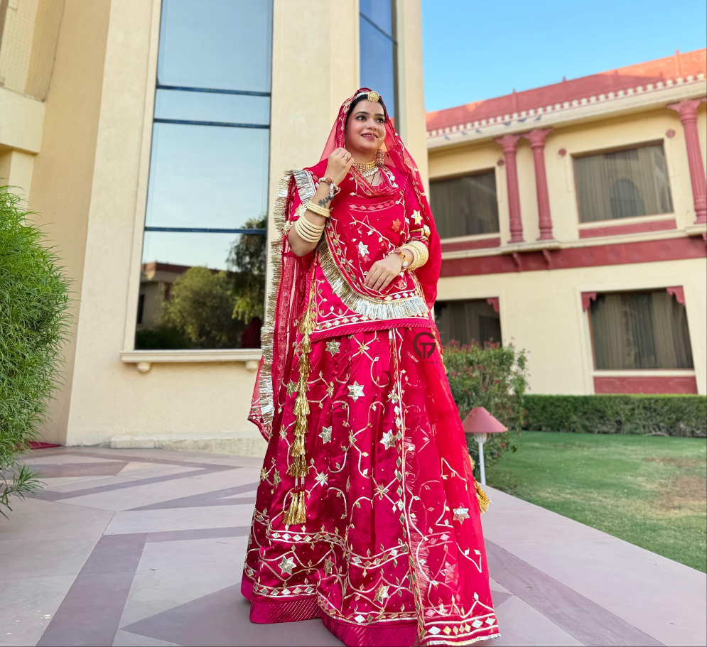 Cherry Rani colour royal Rajwadi Poshak