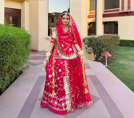 Cherry Rani colour royal Rajwadi Poshak