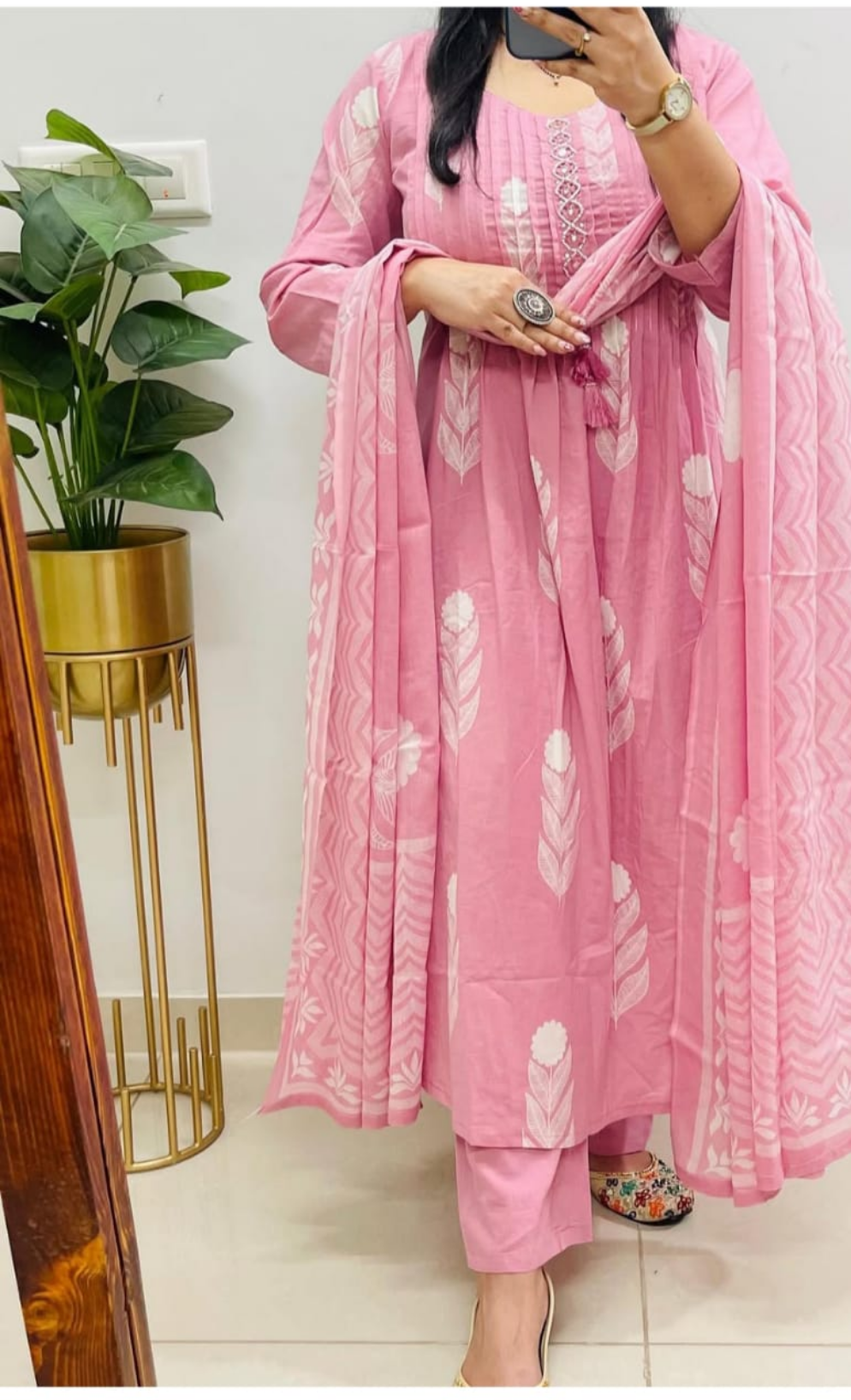 Elegant Partywear Anarkali Kurti set Size 38 40 42 44 46