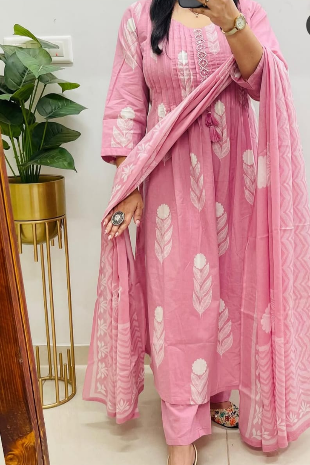 Elegant Partywear Anarkali Kurti set Size 38 40 42 44 46