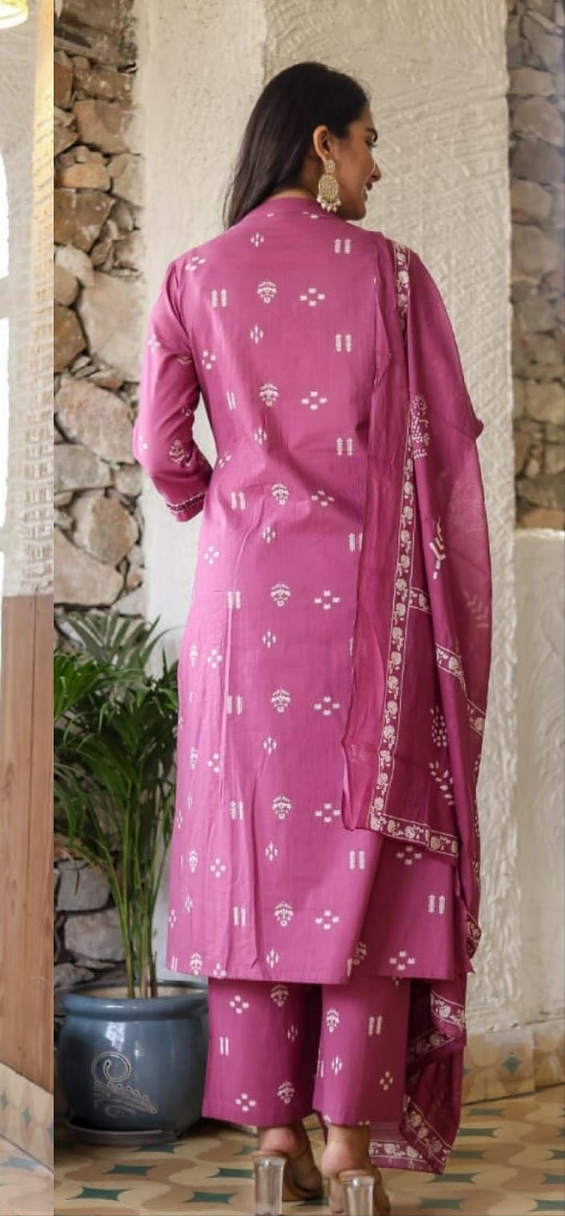 Beautiful Embroidery  3pcs kurti set size - M L XL XXL.3XL*