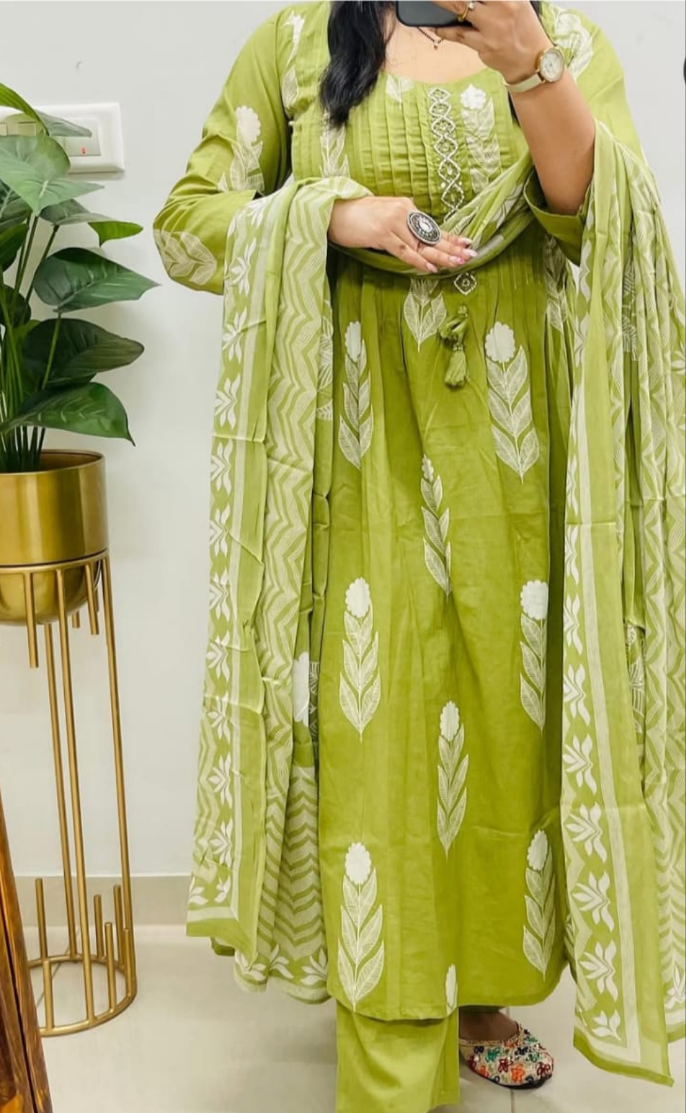 Elegant Partywear Anarkali Kurti set Size 38 40 42 44 46