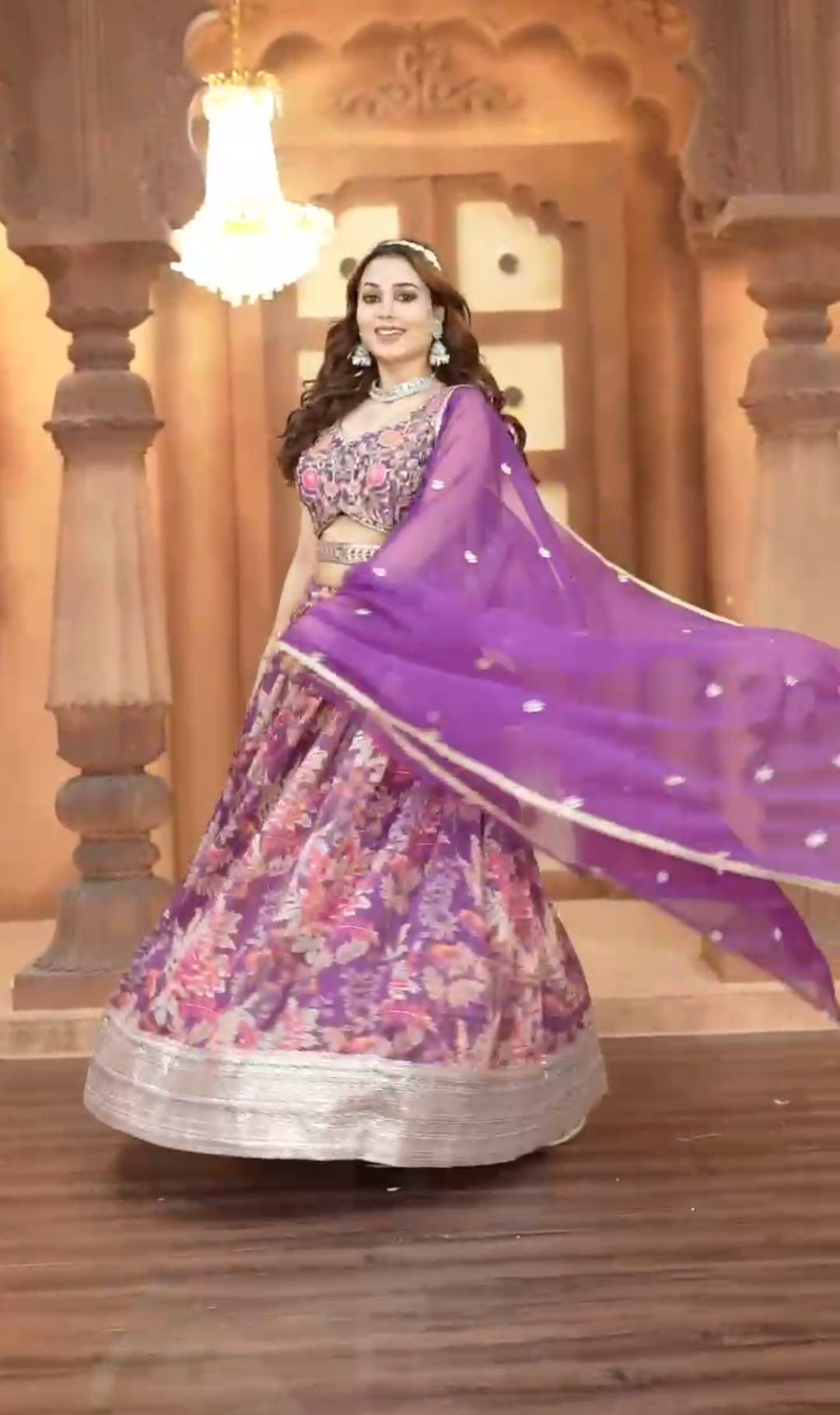 Classy multi color silk lehenga choli set ✨️