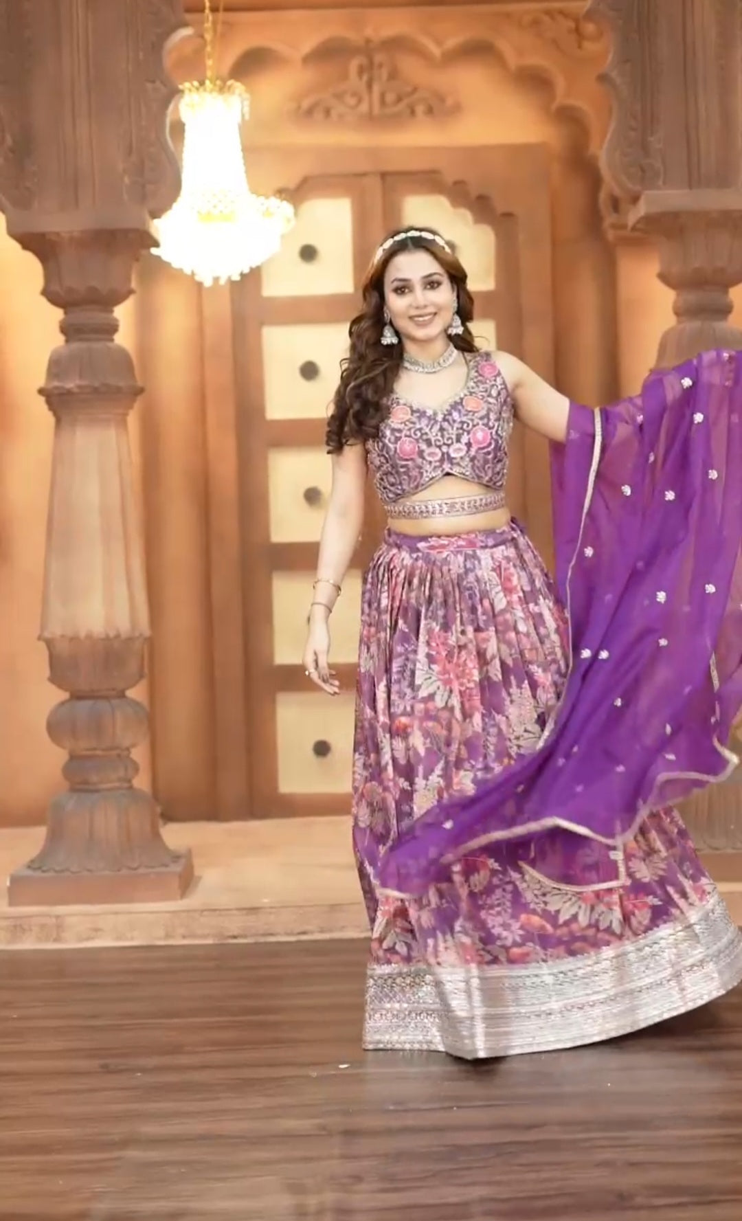 Classy multi color silk lehenga choli set ✨️