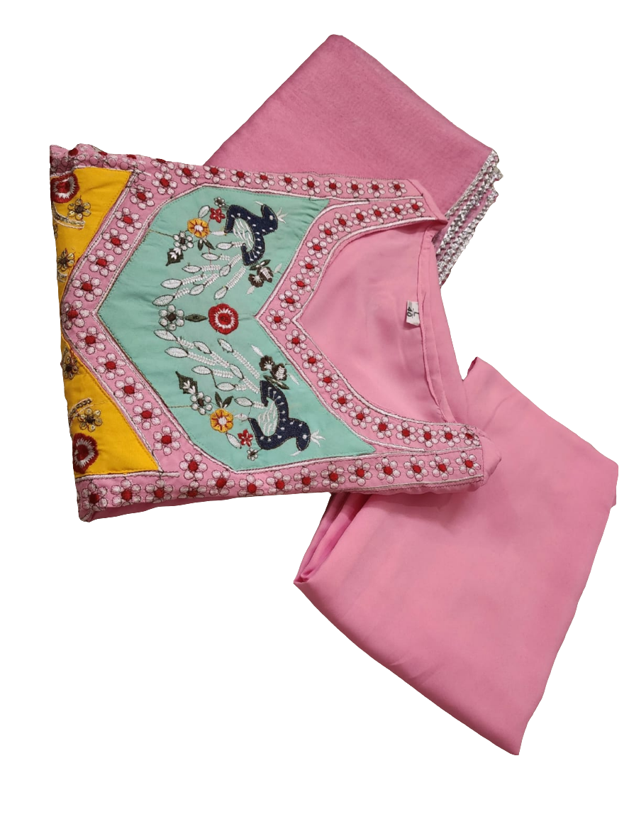 Beautiful colour matching  royal Kurti set Size *M to 2xl*