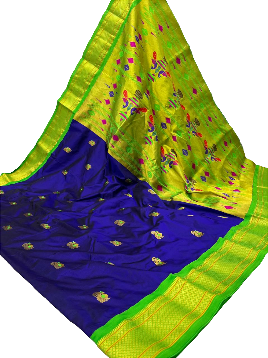 Pure Silk Kadiyal Paithani elegant saree