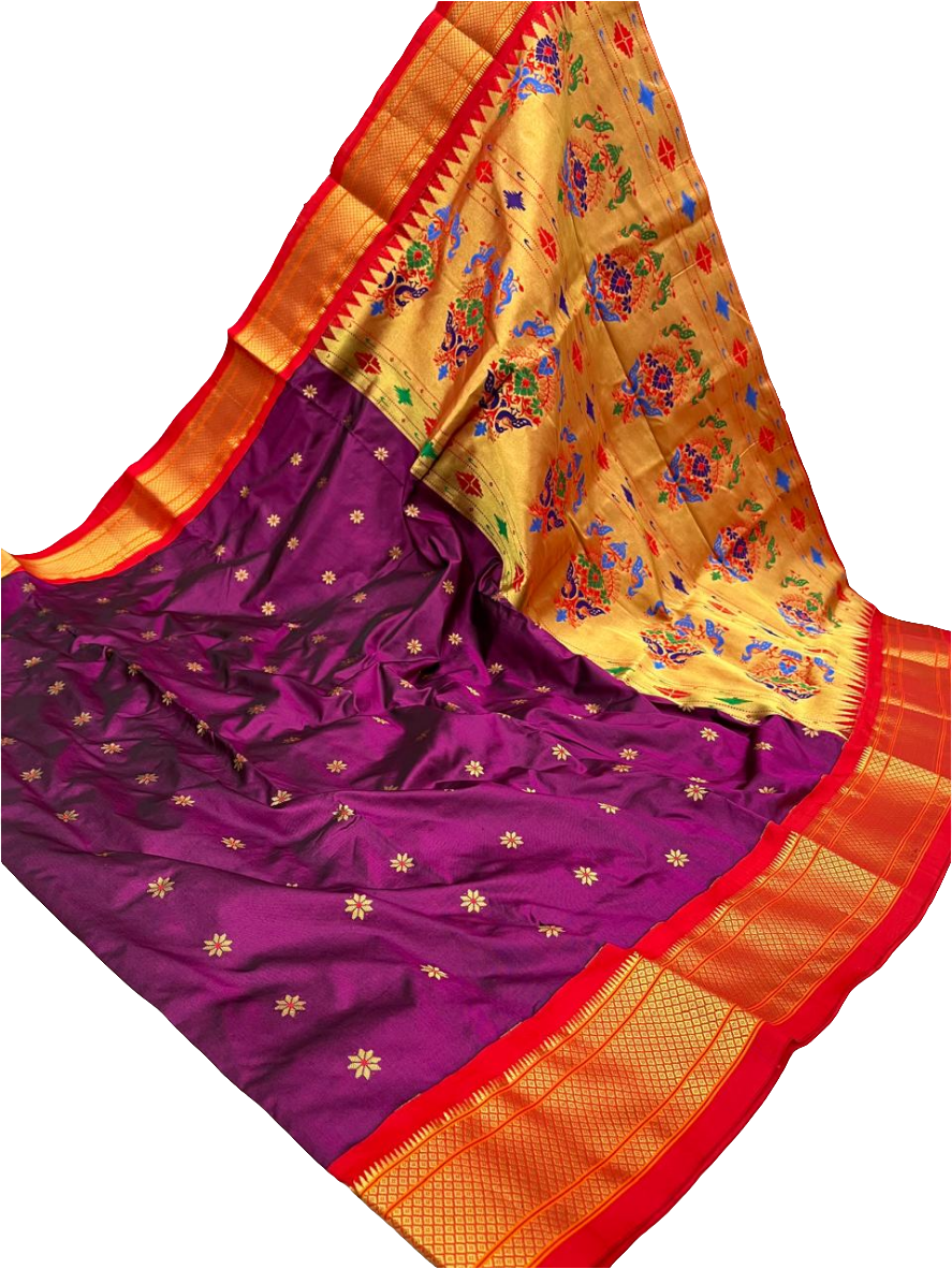 Kadiyal Paithani Pure Silk saree