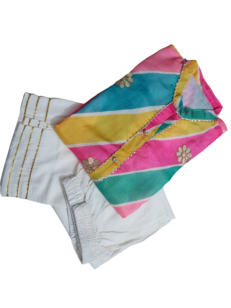 Beautiful Lahariya two pcs kurti plazo set size 38 40 42 44