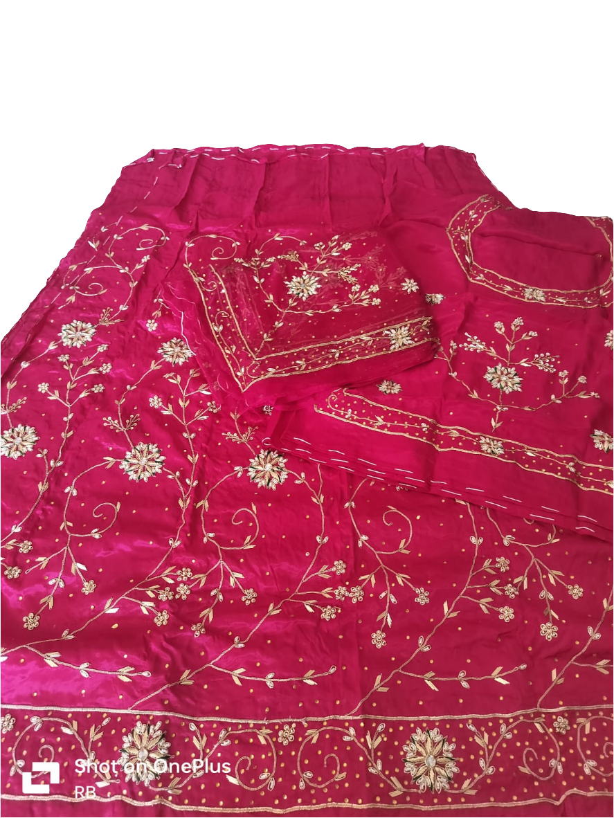 Jardoji moti hand work Rajputi poshak