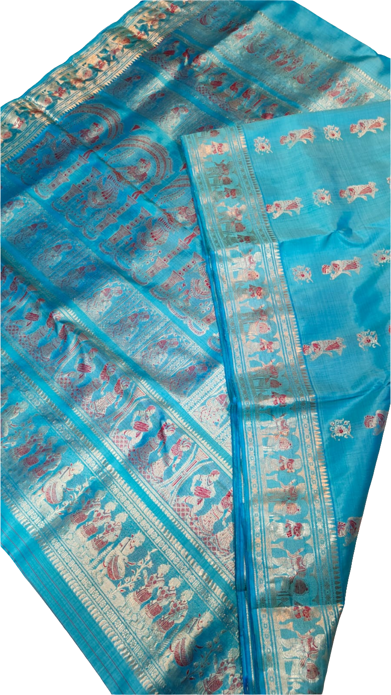 Beautiful handwoven Bishnupur Baluchari silk saree ✨️