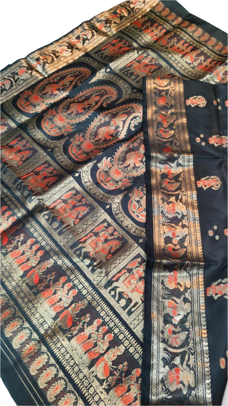 Beautiful handwoven Bishnupur Baluchari silk saree ✨️