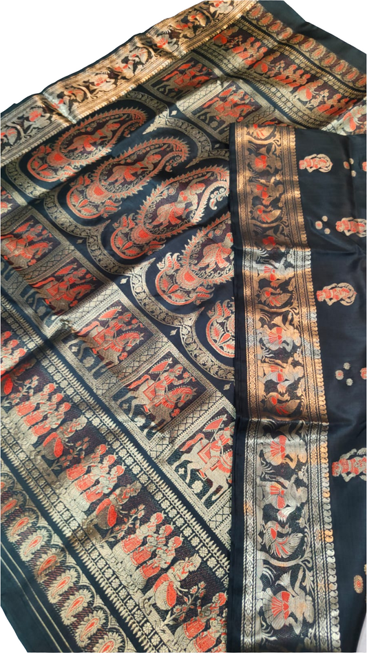 Beautiful handwoven Bishnupur Baluchari silk saree ✨️