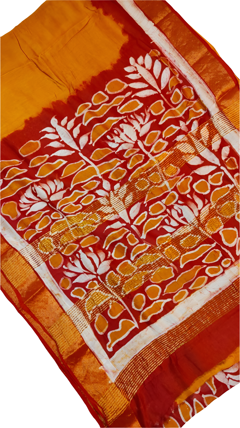 Batik pure Chanderi silk saree