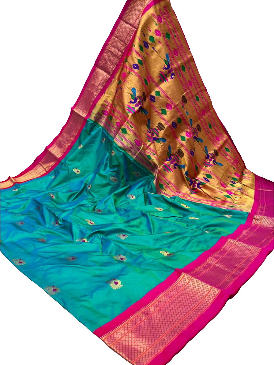 Pure Silk Kadiyal Paithani elegant saree