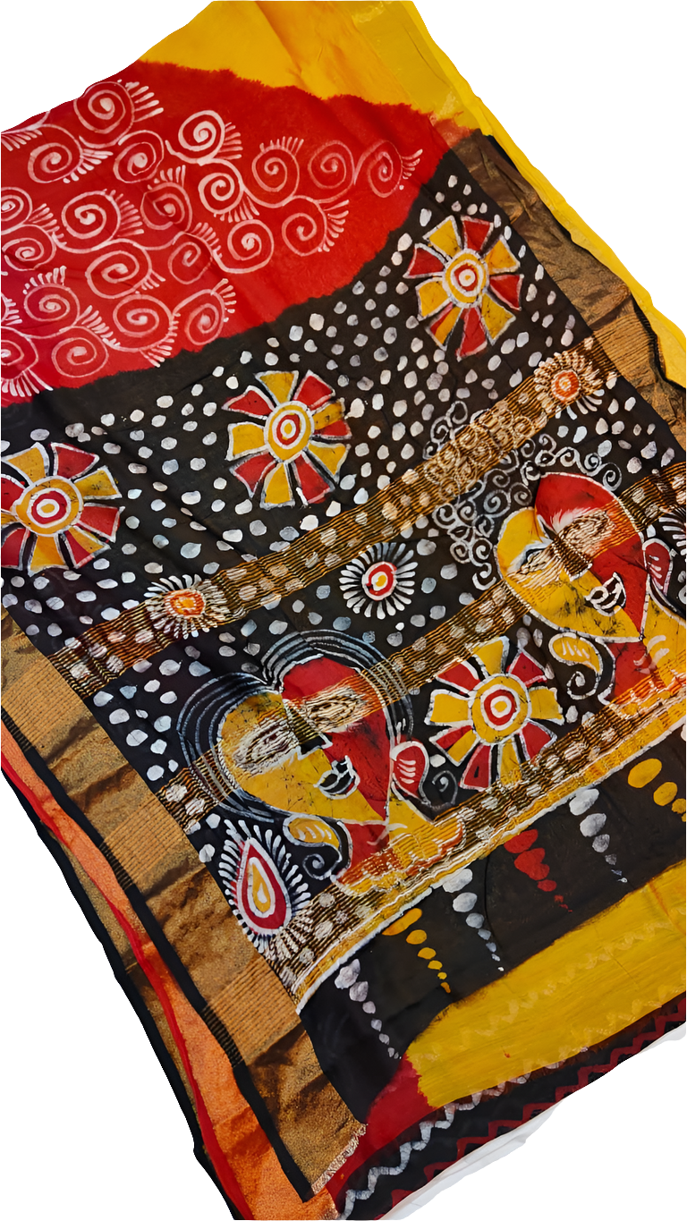 Batik pure Chanderi silk saree