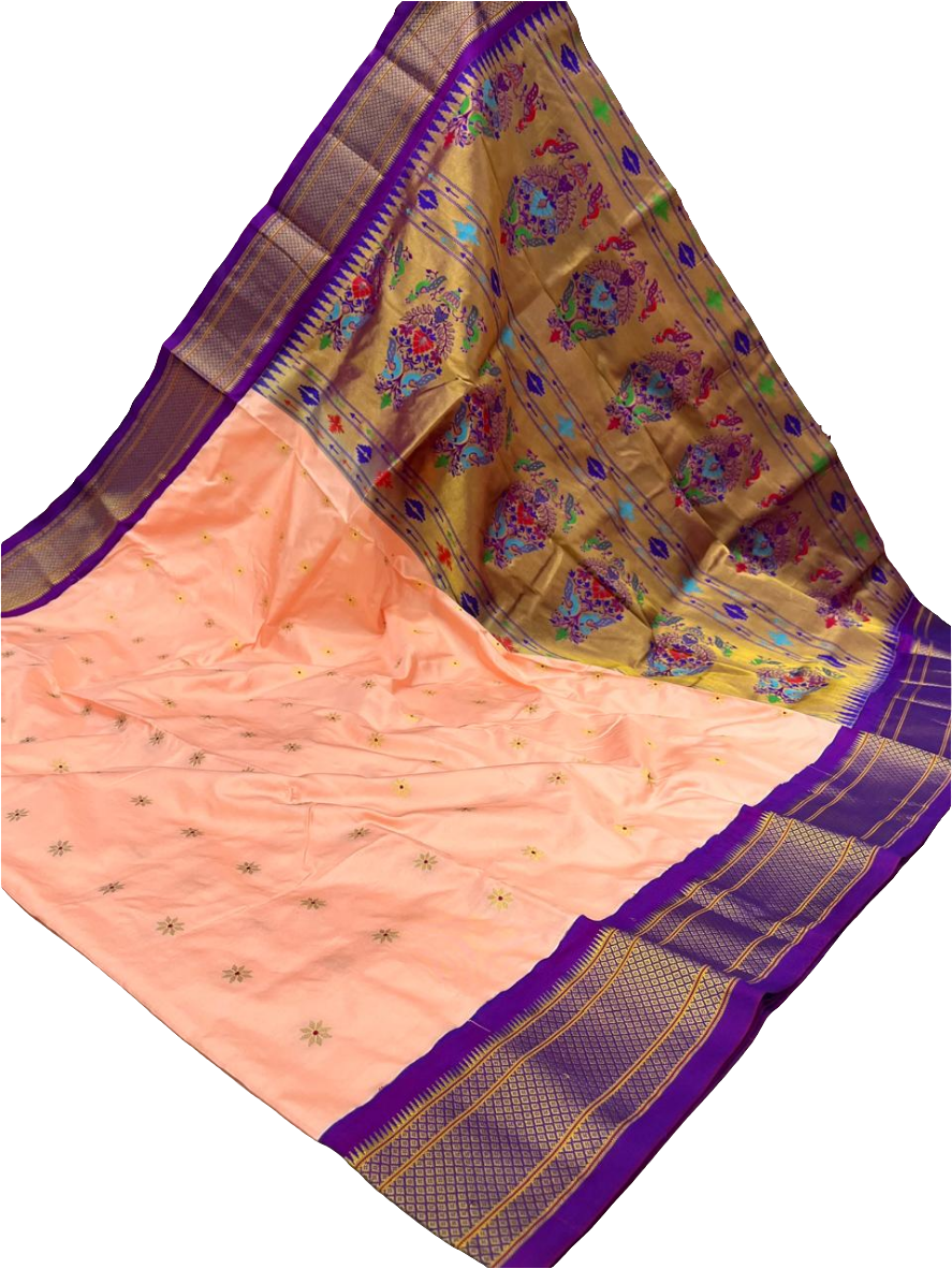 Kadiyal Paithani Pure Silk saree