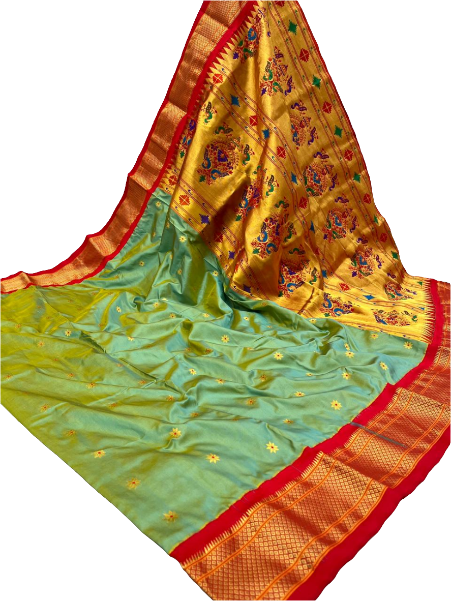 Kadiyal Border Pure Silk Paithani saree