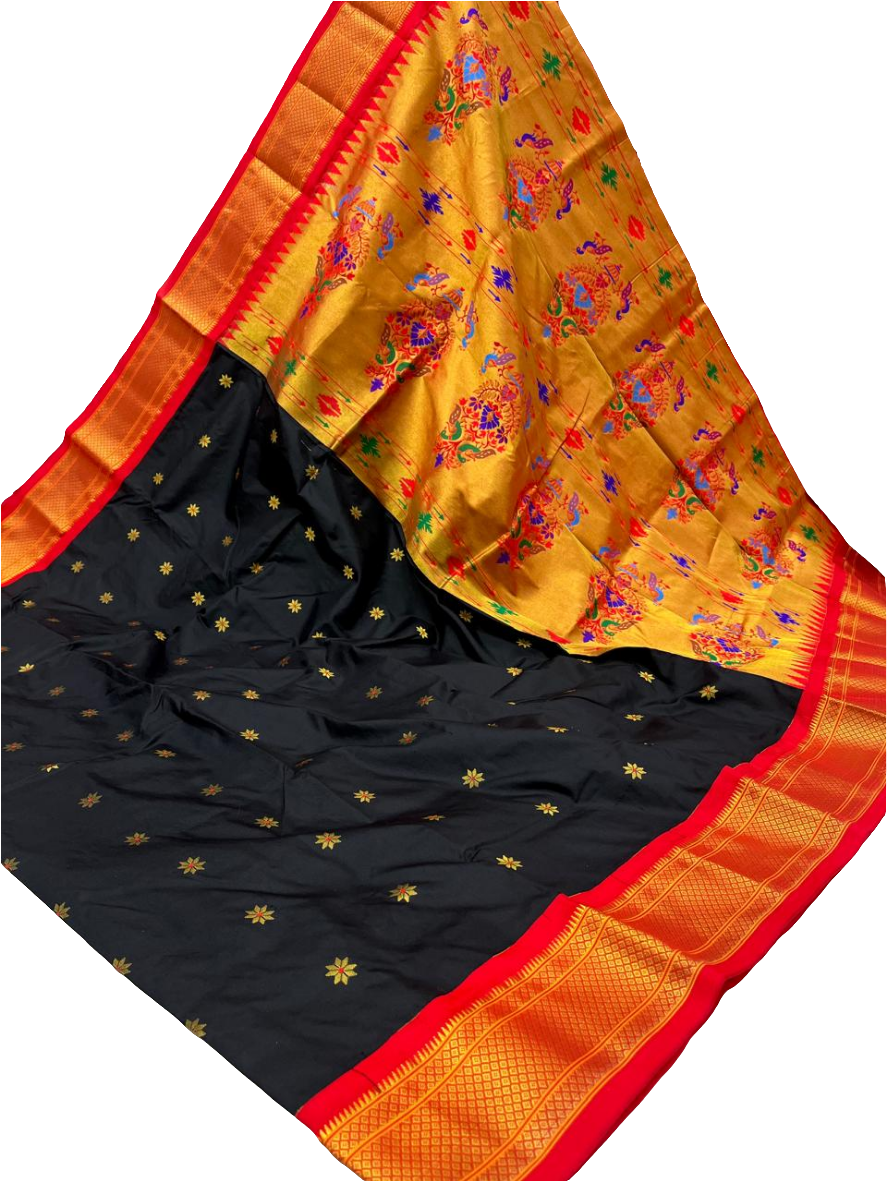 Kadiyal Border Pure Silk Paithani saree