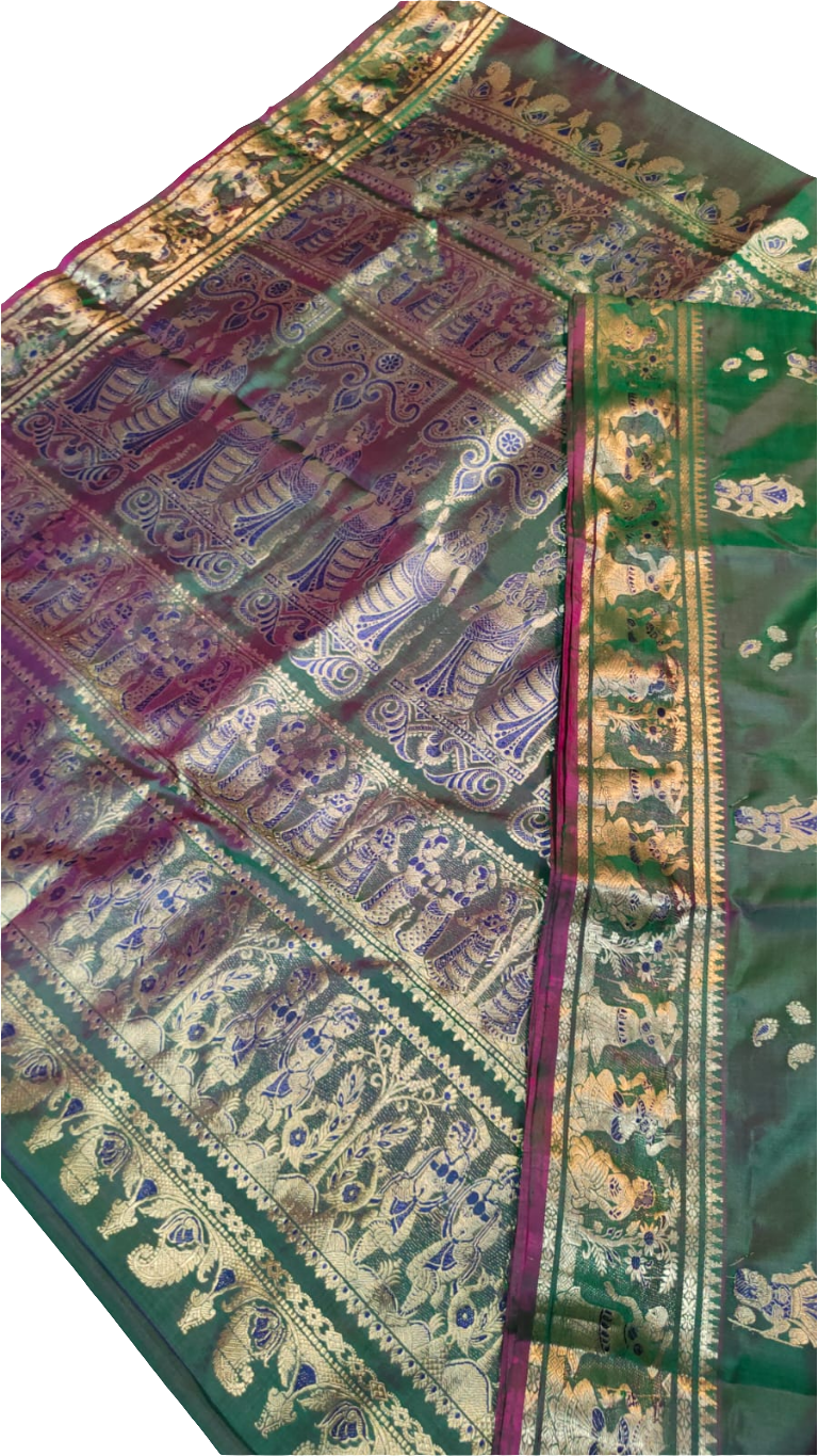 Elegant Handwoven Bishnupur Baluchari silk saree ✨️
