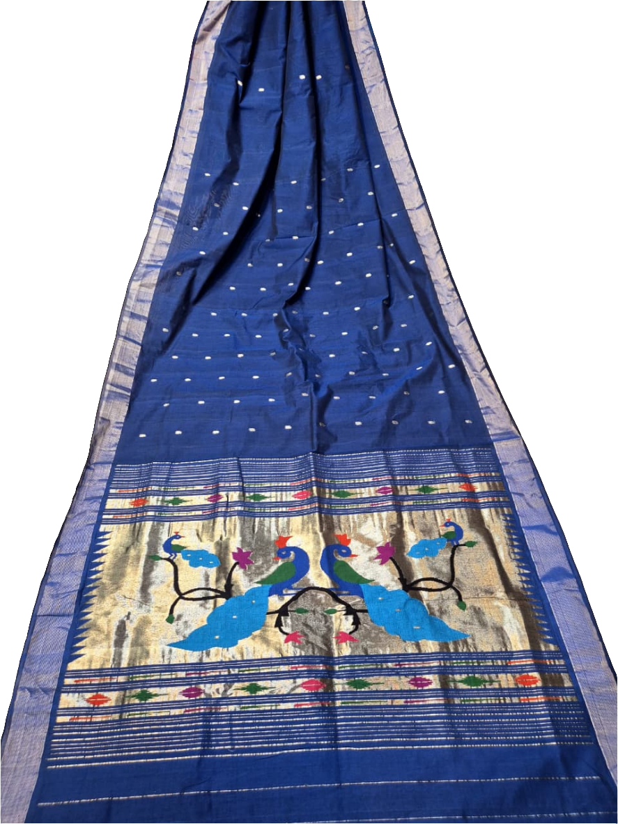 Cotton Fancy Paithani handloom Saree