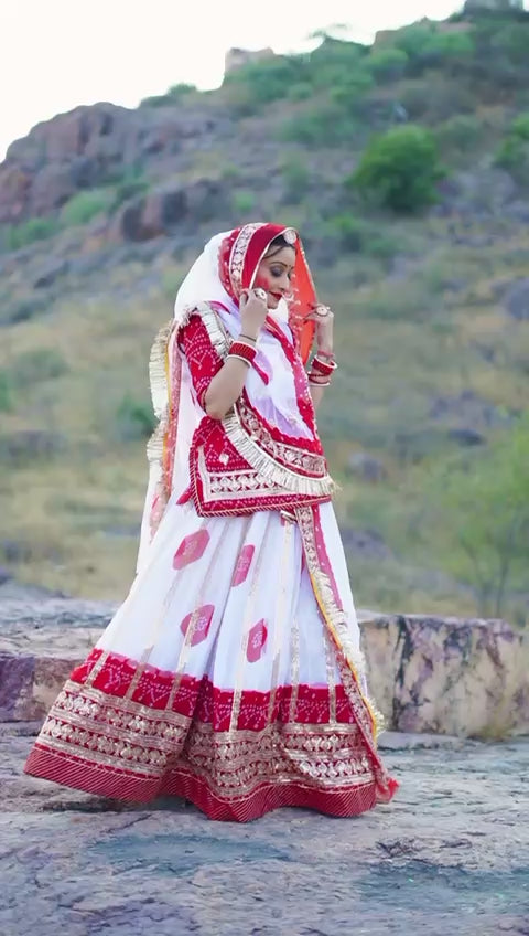 Holi Faganiya Designer Poshak – Premium Bandhej Georgette with Heavy Work