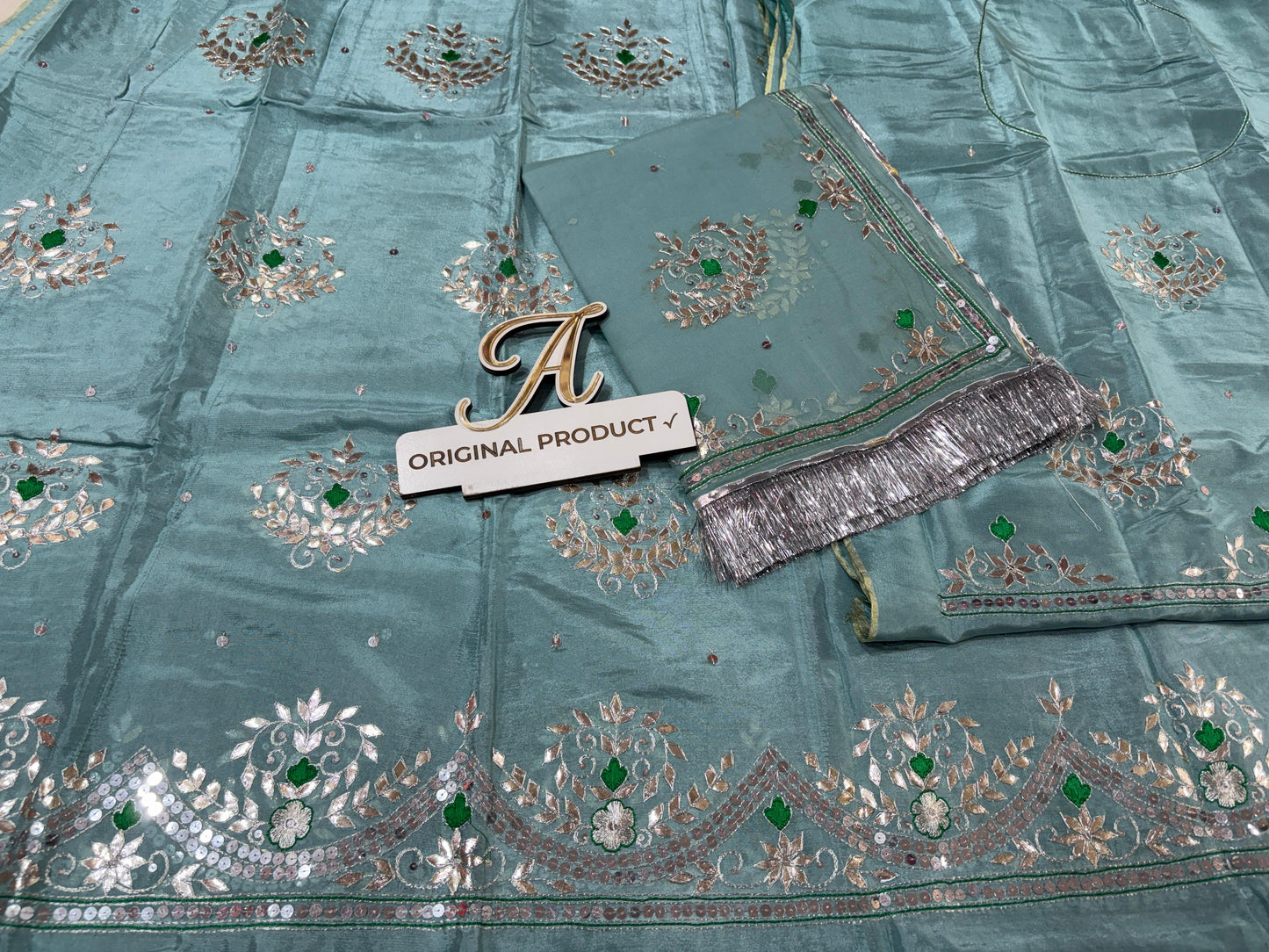 Upada crape thakurji pure odhna beautiful handwork elegant Rajputi poshak