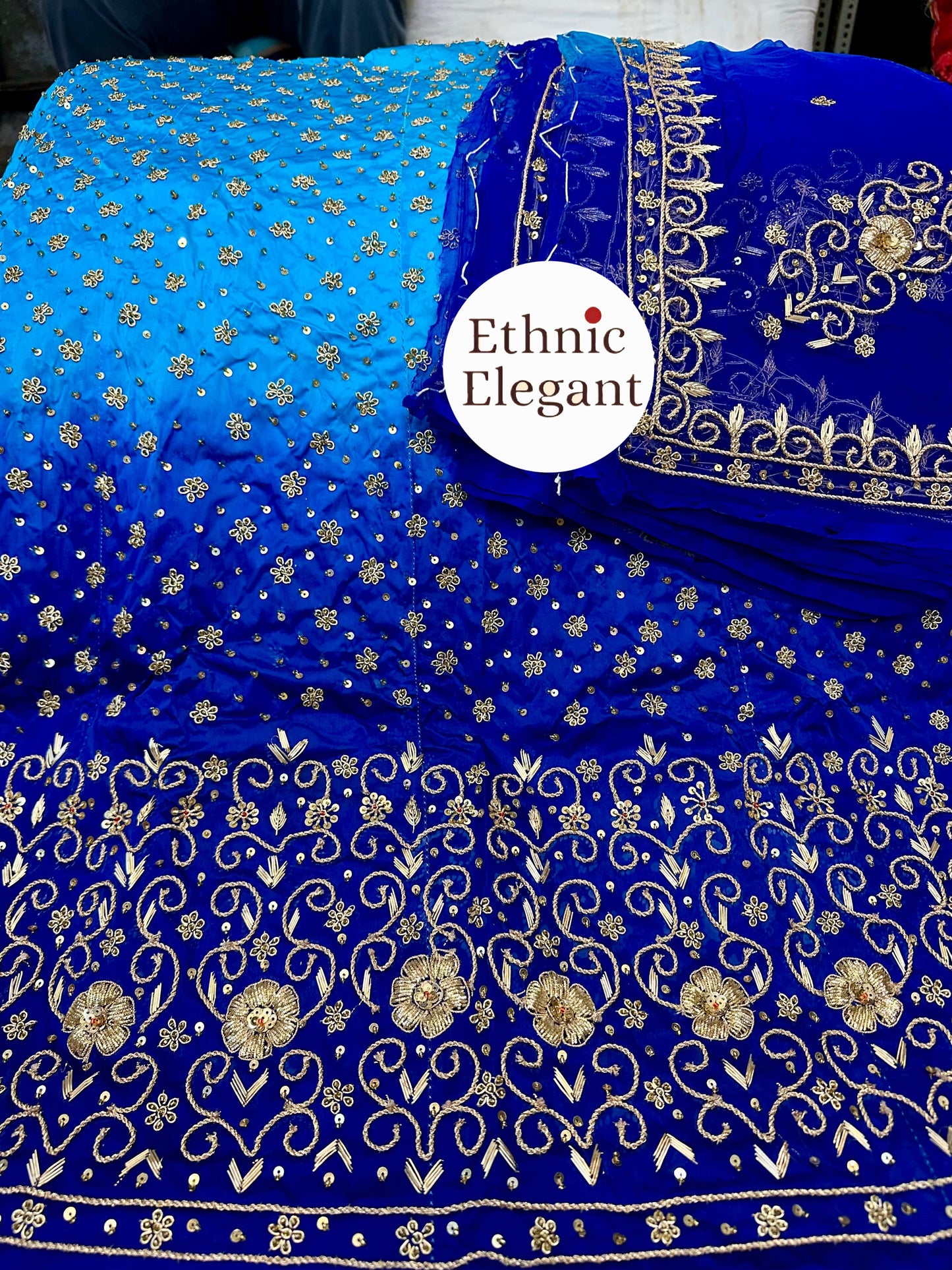 Heavy Bembar satin thakurji pure odhna heavy jardoji dabka work poshak