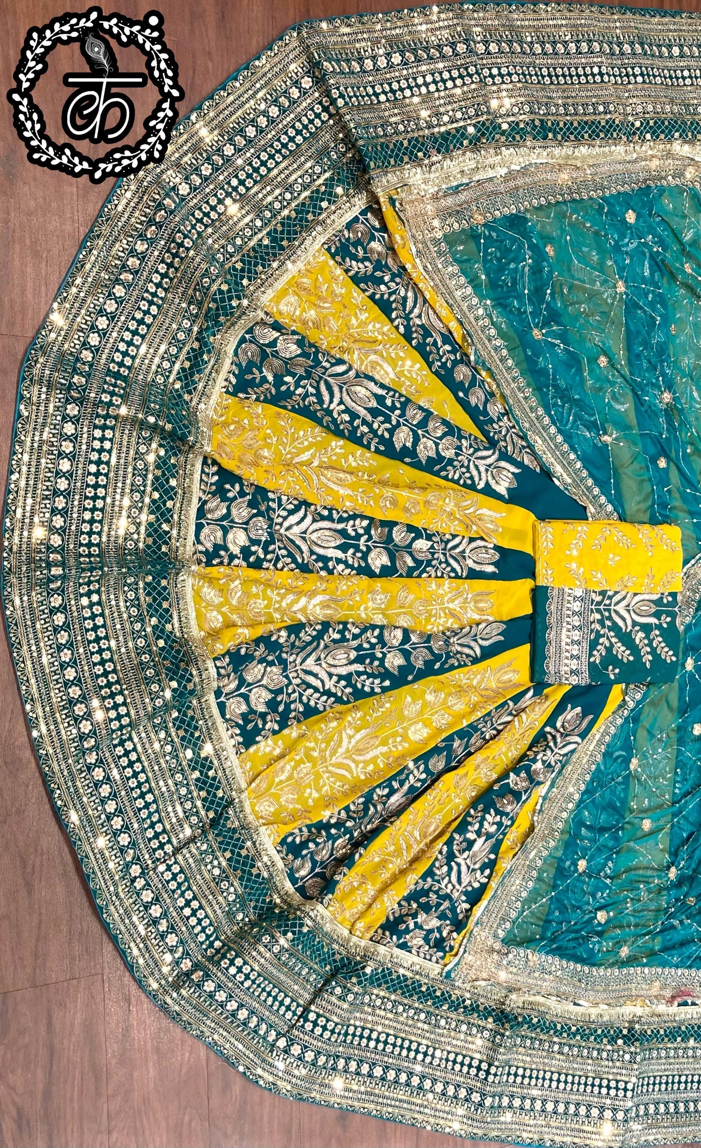 DESIGHNER 5 MTR GHER beautiful Lehanga poshak