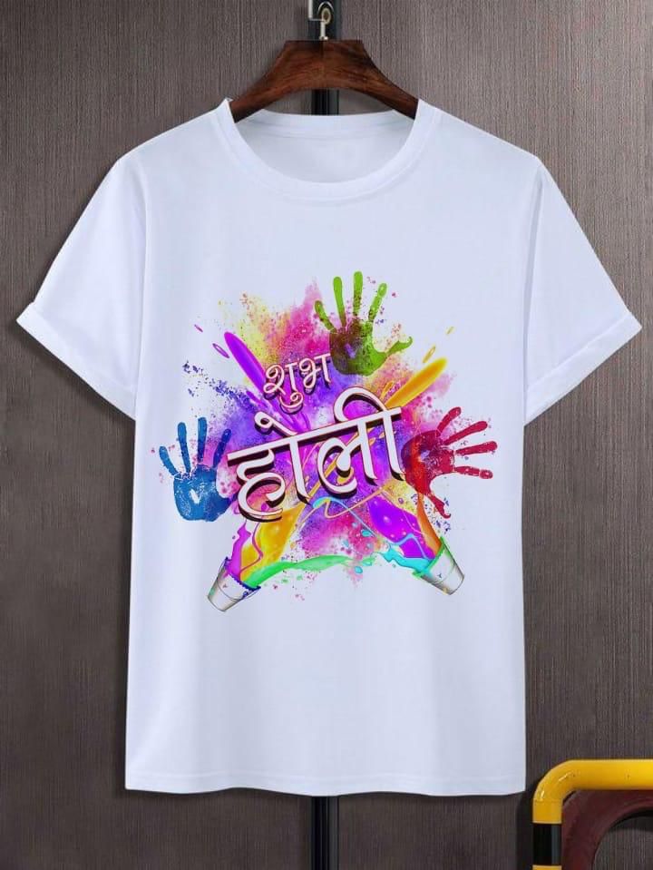 Trendy holi printed T shirt
