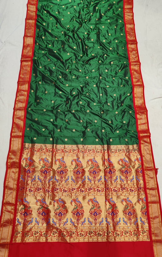 9 yard kadiyal pure silk paithani Saree